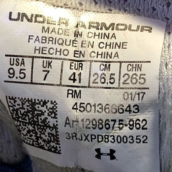 Womens UNDER ARMOUR Speedform Velociti Gray Graphic Running Shoes / Size 9.5 - Picture 10 of 10